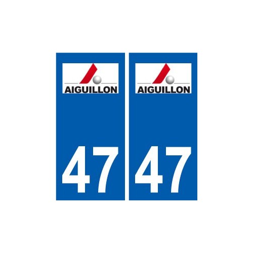 47 Aiguillon logo autocollant plaque stickers ville