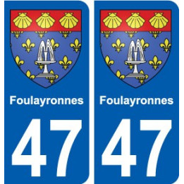 47 Foulayronnes blason autocollant plaque stickers ville