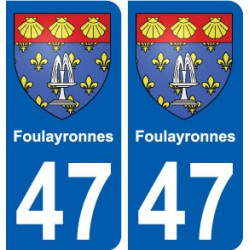 47 Foulayronnes blason autocollant plaque stickers ville
