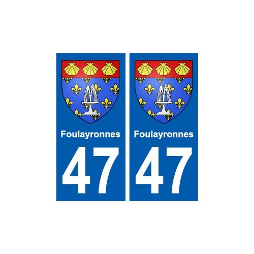 47 Foulayronnes blason autocollant plaque stickers ville