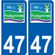 47 Foulayronnes logo autocollant plaque stickers ville