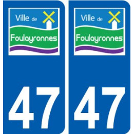 47 Foulayronnes logo autocollant plaque stickers ville