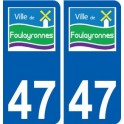 47 Foulayronnes logo autocollant plaque stickers ville