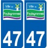 47 Foulayronnes logo autocollant plaque stickers ville