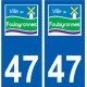 47 Foulayronnes logo autocollant plaque stickers ville