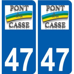 47 Pont-du-Casse logo autocollant plaque stickers ville