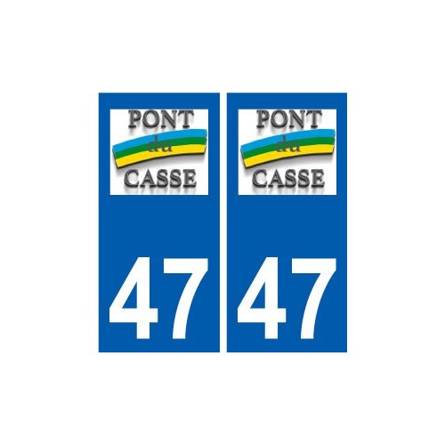 47 Pont-du-Casse logo autocollant plaque stickers ville