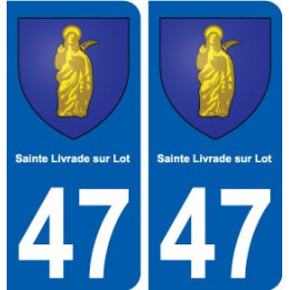 47 Sainte-Livrade-sur-Lot blason autocollant plaque stickers ville