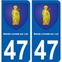 47 Sainte-Livrade-sur-Lot blason autocollant plaque stickers ville
