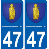 47 Sainte-Livrade-sur-Lot blason autocollant plaque stickers ville