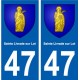 47 Sainte-Livrade-sur-Lot blason autocollant plaque stickers ville