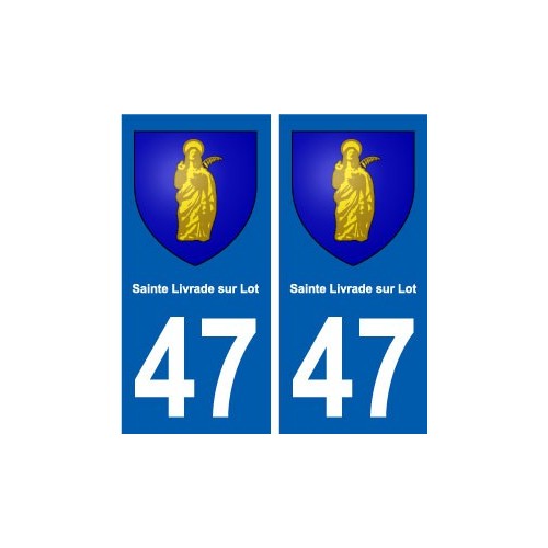 47 Sainte-Livrade-sur-Lot blason autocollant plaque stickers ville