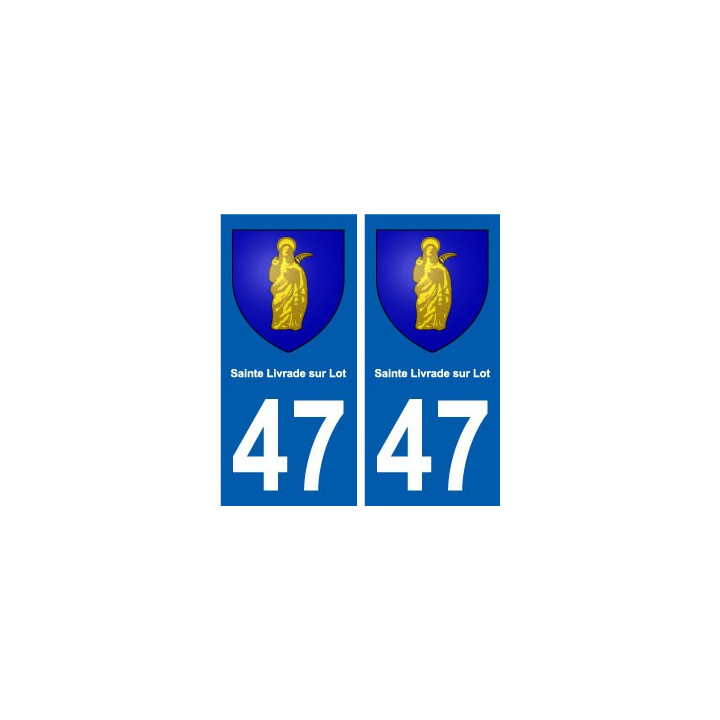47 Sainte-Livrade-sur-Lot blason autocollant plaque stickers ville