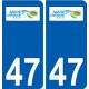 47 Sainte-Livrade-sur-Lot logo autocollant plaque stickers ville