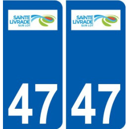 47 Sainte-Livrade-sur-Lot logo autocollant plaque stickers ville