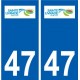 47 Sainte-Livrade-sur-Lot logo autocollant plaque stickers ville