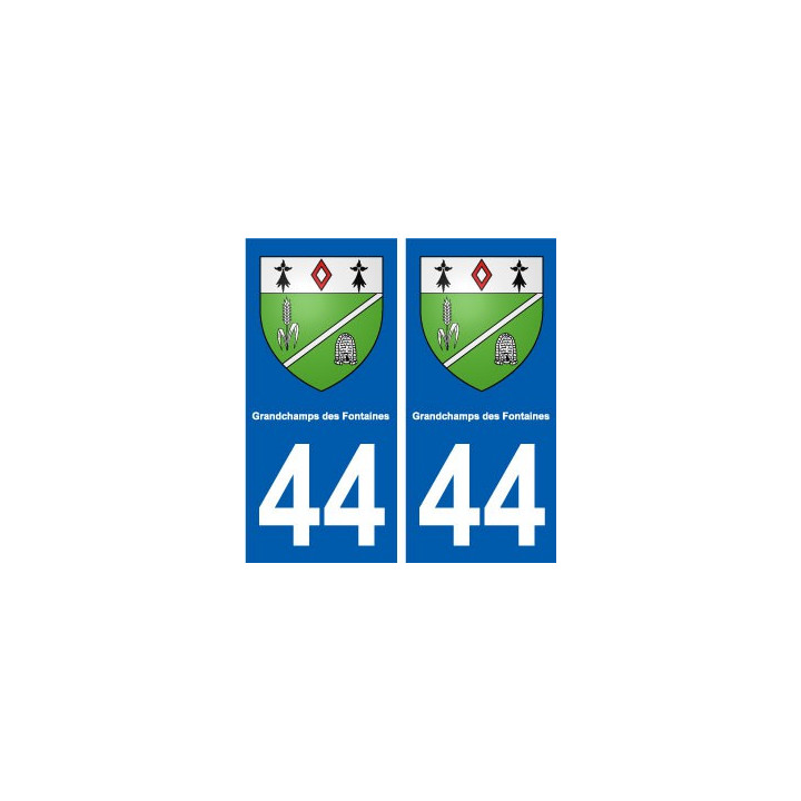 44 Grandchamps-des-Fontaines blason ville autocollant plaque stickers 
