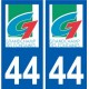 44 Grandchamps-des-Fontaines logo ville autocollant plaque stickers