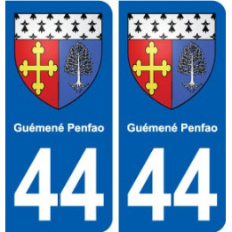 44 Guémené-Penfao blason ville autocollant plaque stickers