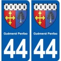 44 Guémené-Penfao blason ville autocollant plaque stickers