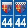 44 Guémené-Penfao blason ville autocollant plaque stickers