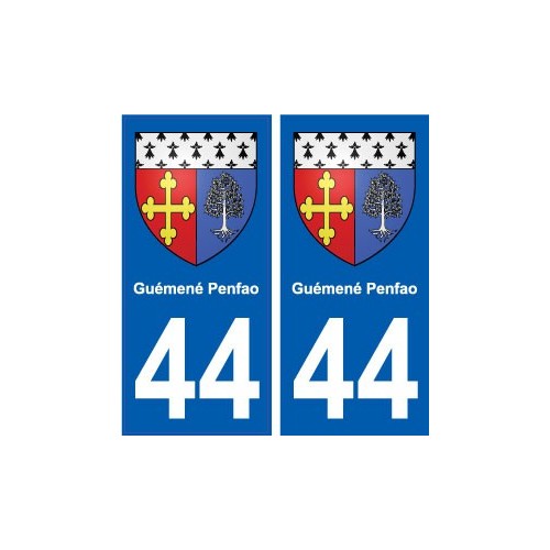 44 Guémené-Penfao blason ville autocollant plaque stickers