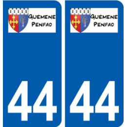 44 Guémené-Penfao logo ville autocollant plaque stickers
