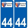 44 Guémené-Penfao logo ville autocollant plaque stickers