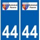 44 Guémené-Penfao logo ville autocollant plaque stickers