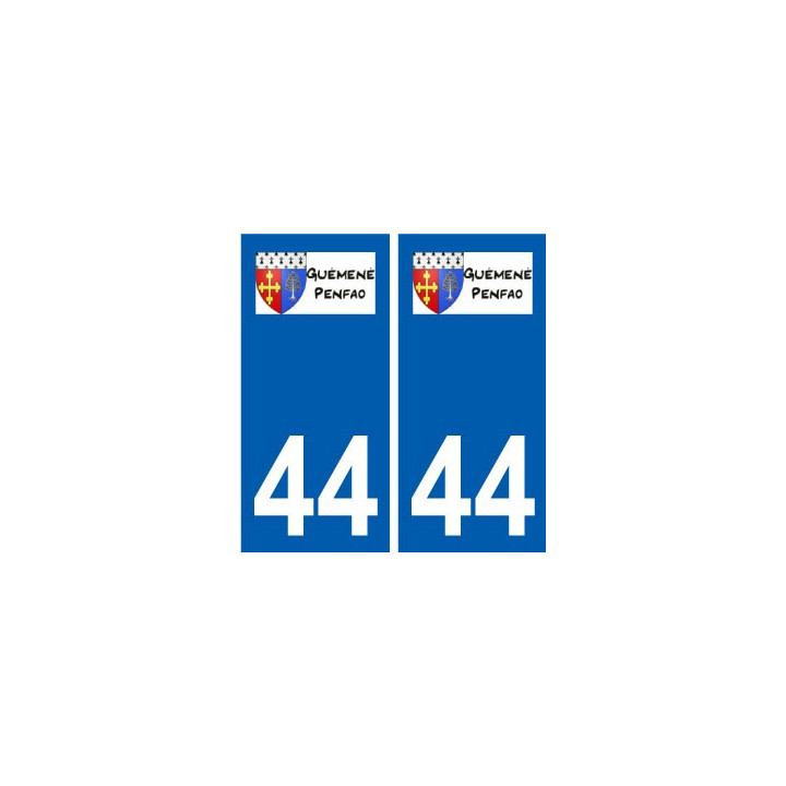 44 Guémené-Penfao logo ville autocollant plaque stickers
