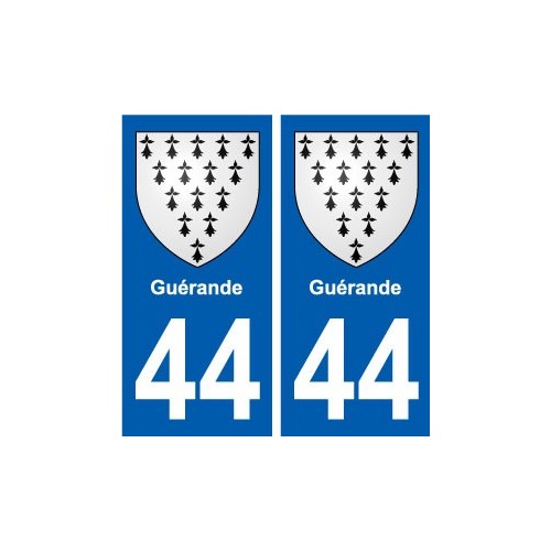 44 Guérande blason ville autocollant plaque stickers