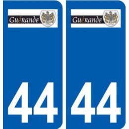 44 Guérande logo ville autocollant plaque stickers