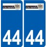 44 Guérande logo ville autocollant plaque stickers