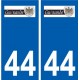 44 Guérande logo ville autocollant plaque stickers