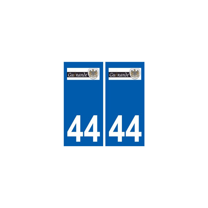 44 Guérande logo ville autocollant plaque stickers