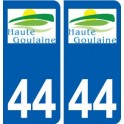 44 Haute-Goulaine logo ville autocollant plaque stickers