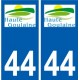 44 Haute-Goulaine logo ville autocollant plaque stickers