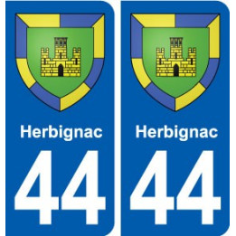 44 Herbignac blason ville autocollant plaque stickers