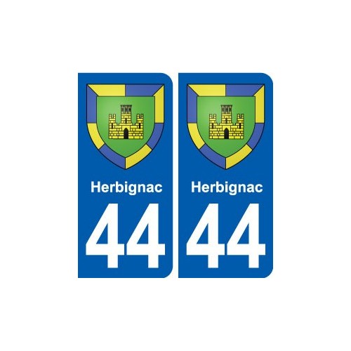 44 Herbignac blason ville autocollant plaque stickers