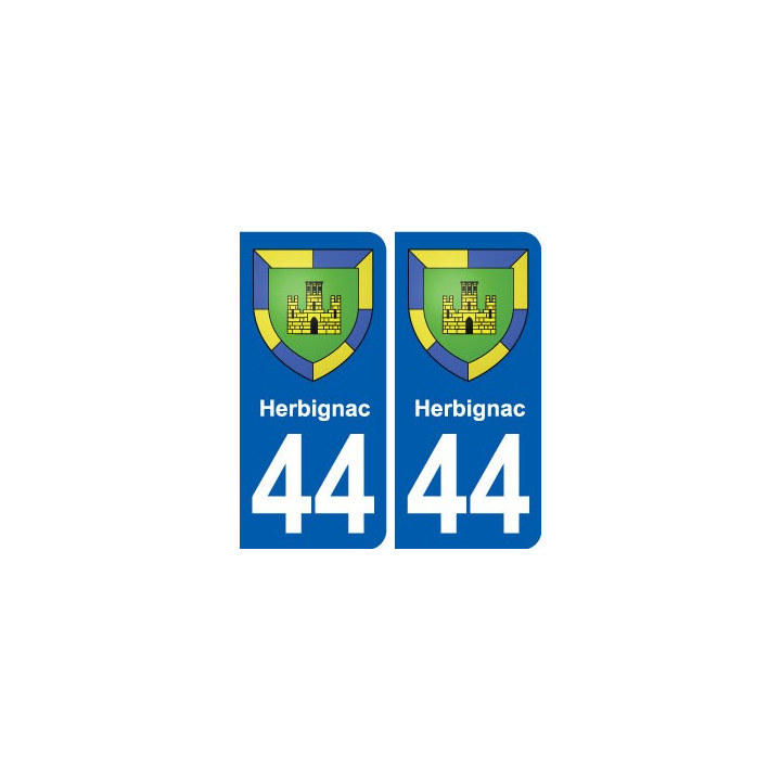44 Herbignac blason ville autocollant plaque stickers