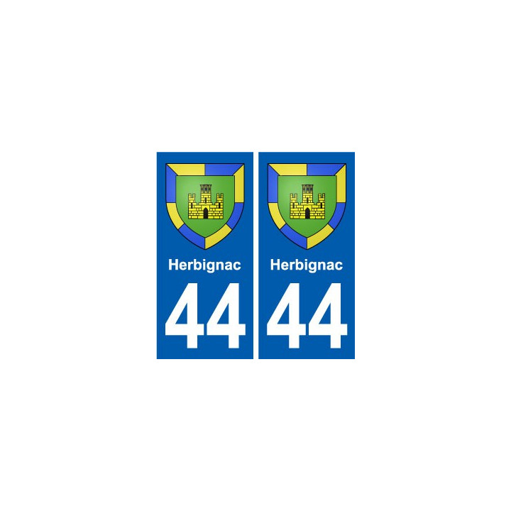 44 Herbignac blason ville autocollant plaque stickers