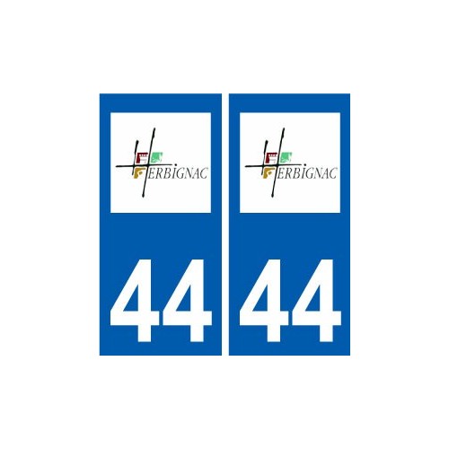 44 Herbignac logo ville autocollant plaque stickers
