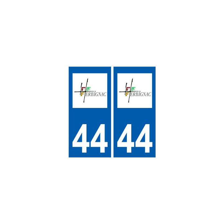 44 Herbignac logo ville autocollant plaque stickers