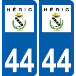 44 Héric logo ville autocollant plaque stickers