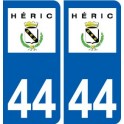 44 Héric logo ville autocollant plaque stickers