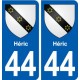 44 Héric blason ville autocollant plaque stickers