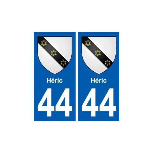 44 Héric blason ville autocollant plaque stickers