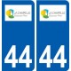 44 La Chapelle-Basse-Mer logo ville autocollant plaque stickers