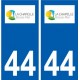 44 La Chapelle-Basse-Mer logo ville autocollant plaque stickers