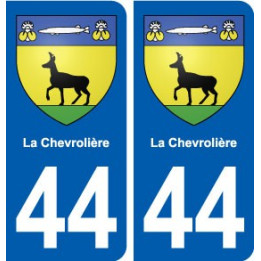 44 La Chevrolière blason  ville autocollant plaque stickers